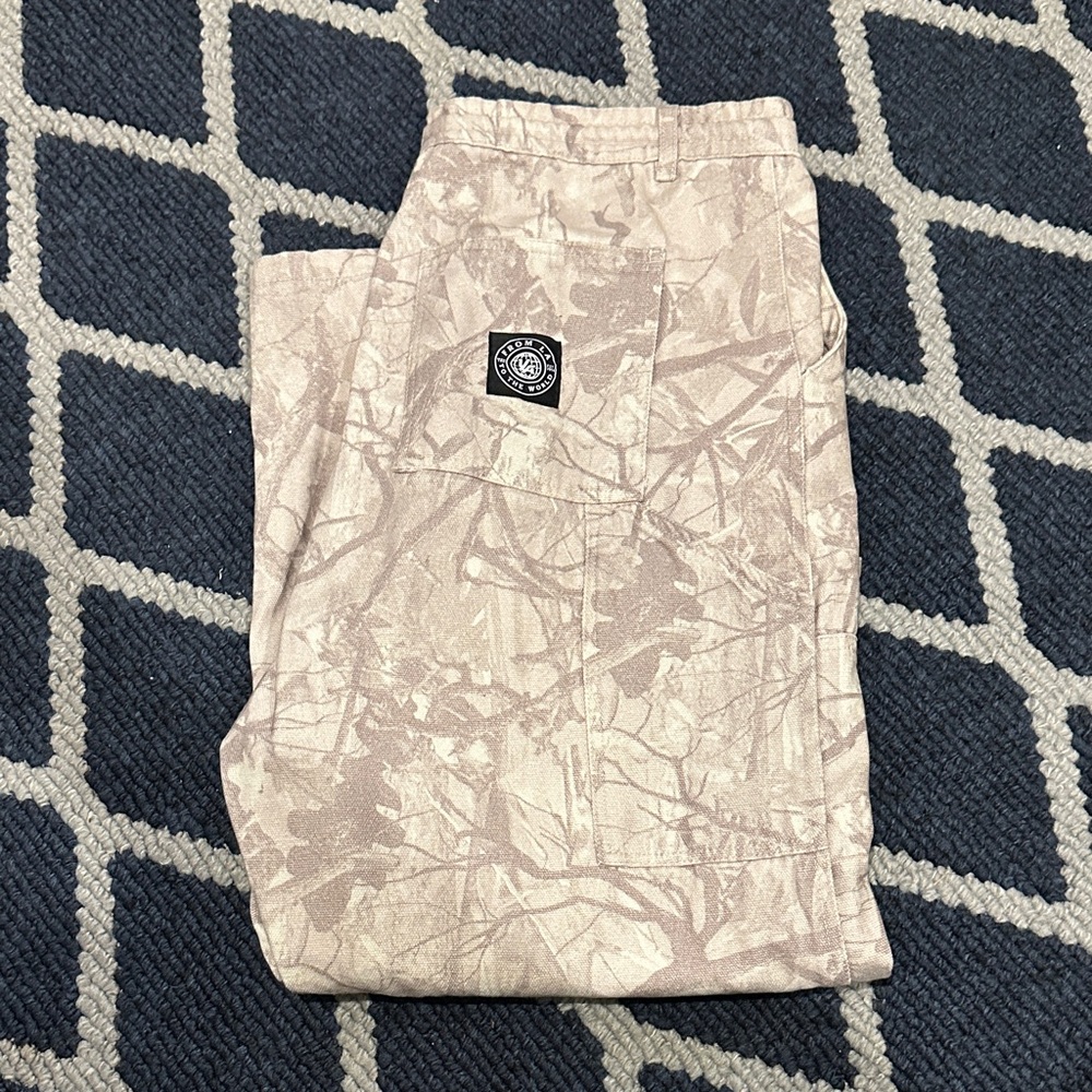 YoungLA Men's Cargo Pants in Beige Camo
